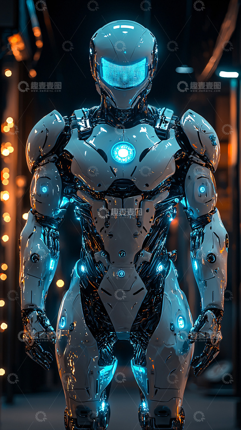 高清大图下载【趣麦麦图】未来科技感机器人