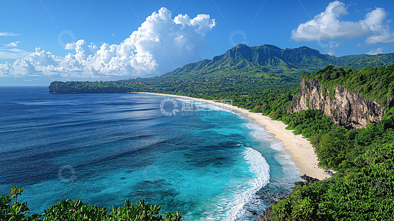 高清大图下载【趣麦麦图】碧海蓝天沙滩风景