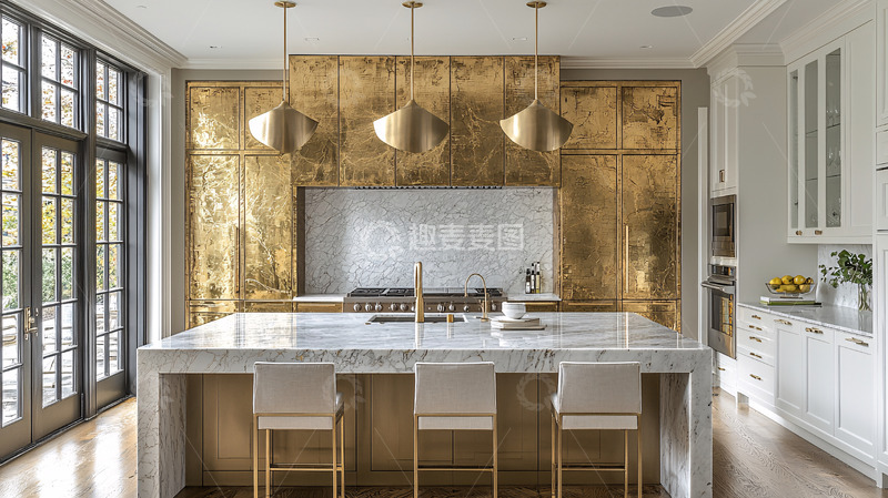 高清大图下载【趣麦麦图】现代轻奢厨房