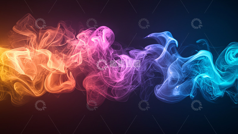 高清大图下载【趣麦麦图】彩色烟雾流动抽象背景