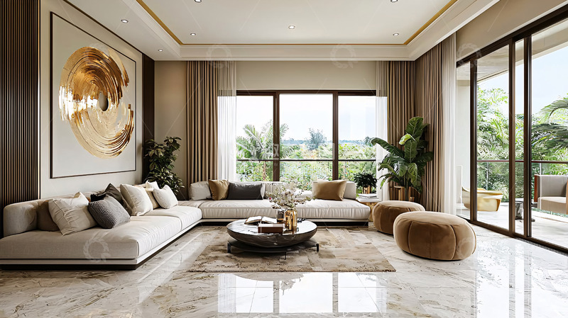 高清大图下载【趣麦麦图】现代轻奢客厅设计