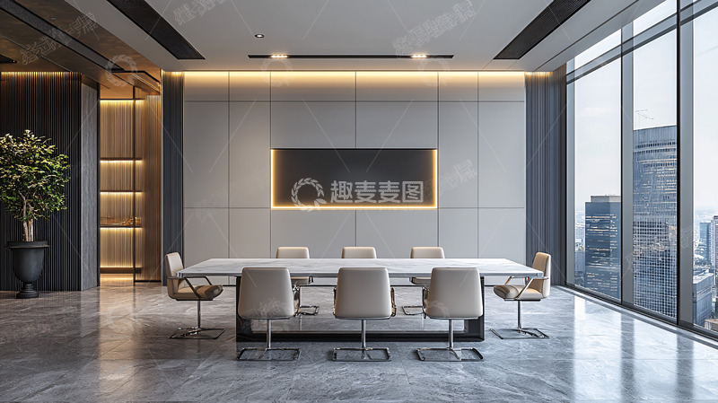 高清大图下载【趣麦麦图】现代简约高端商务会议室