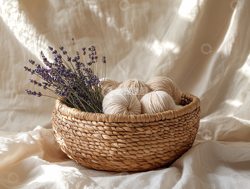 高清大图下载【趣麦麦图】米色调的温暖篮子