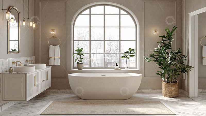 高清大图下载【趣麦麦图】现代简约风格独立式浴缸