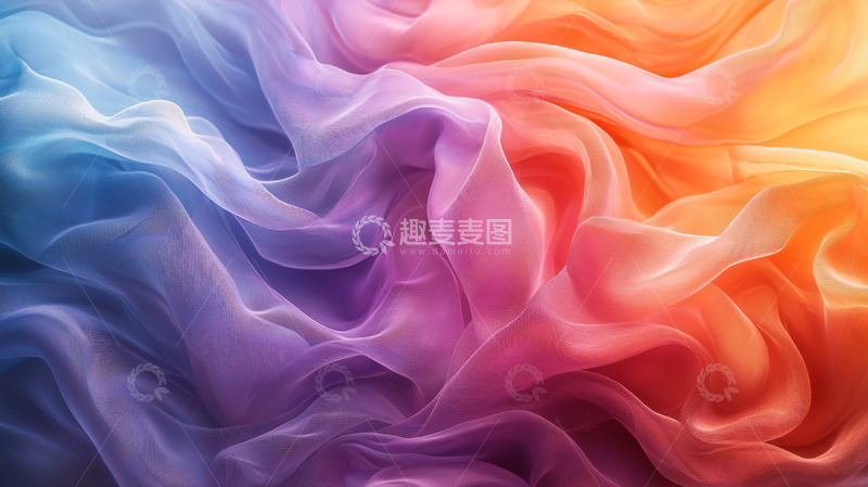 高清大图下载【趣麦麦图】抽象彩色丝绸背景