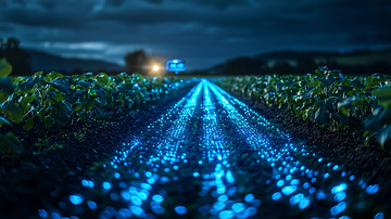 夜幕下的智能农业