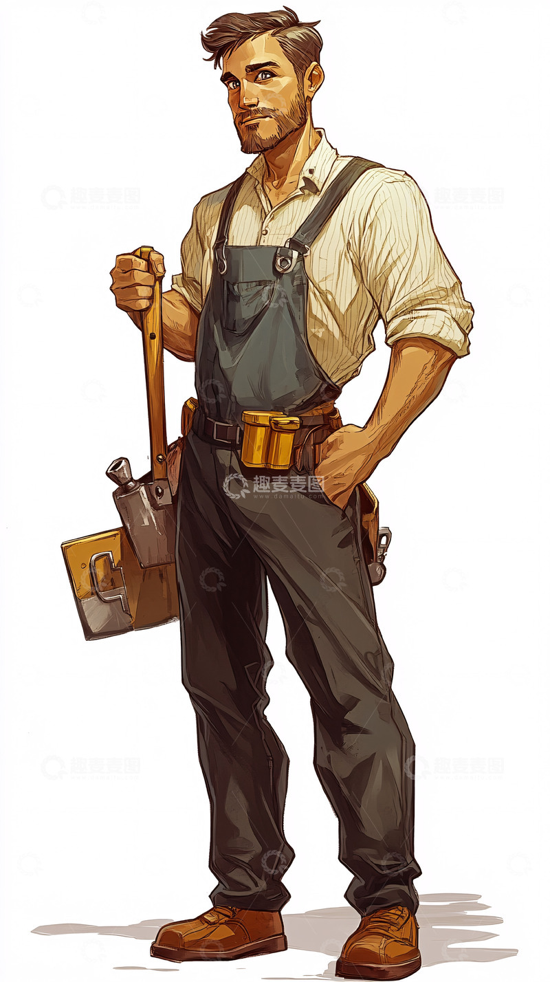高清大图下载【趣麦麦图】帅气工人