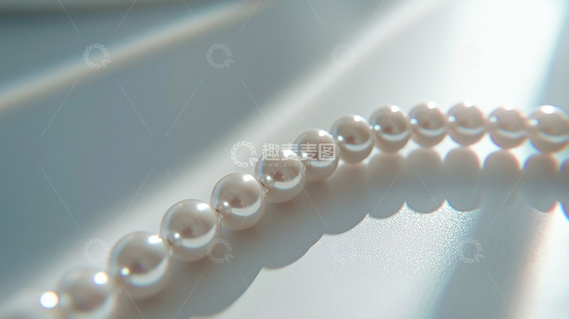 高清大图下载【趣麦麦图】光滑圆润的珍珠项链