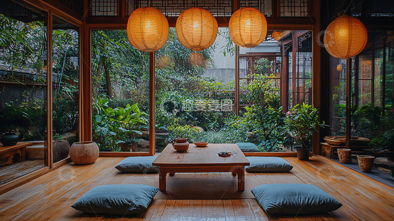 高清大图下载【趣麦麦图】日式庭院禅意空间