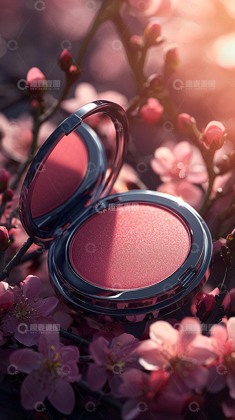 高清大图下载【趣麦麦图】腮红盘与樱花