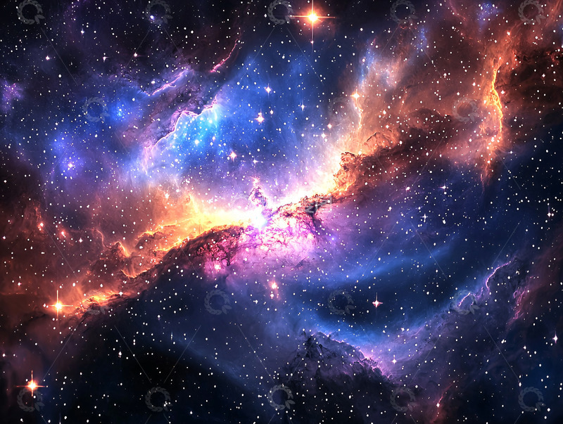 高清大图下载【趣麦麦图】绚丽多彩的宇宙星云