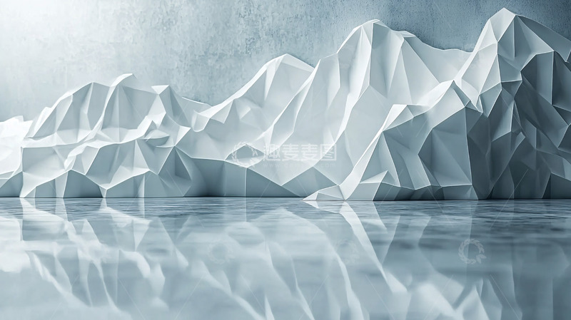 高清大图下载【趣麦麦图】极简风格抽象山脉