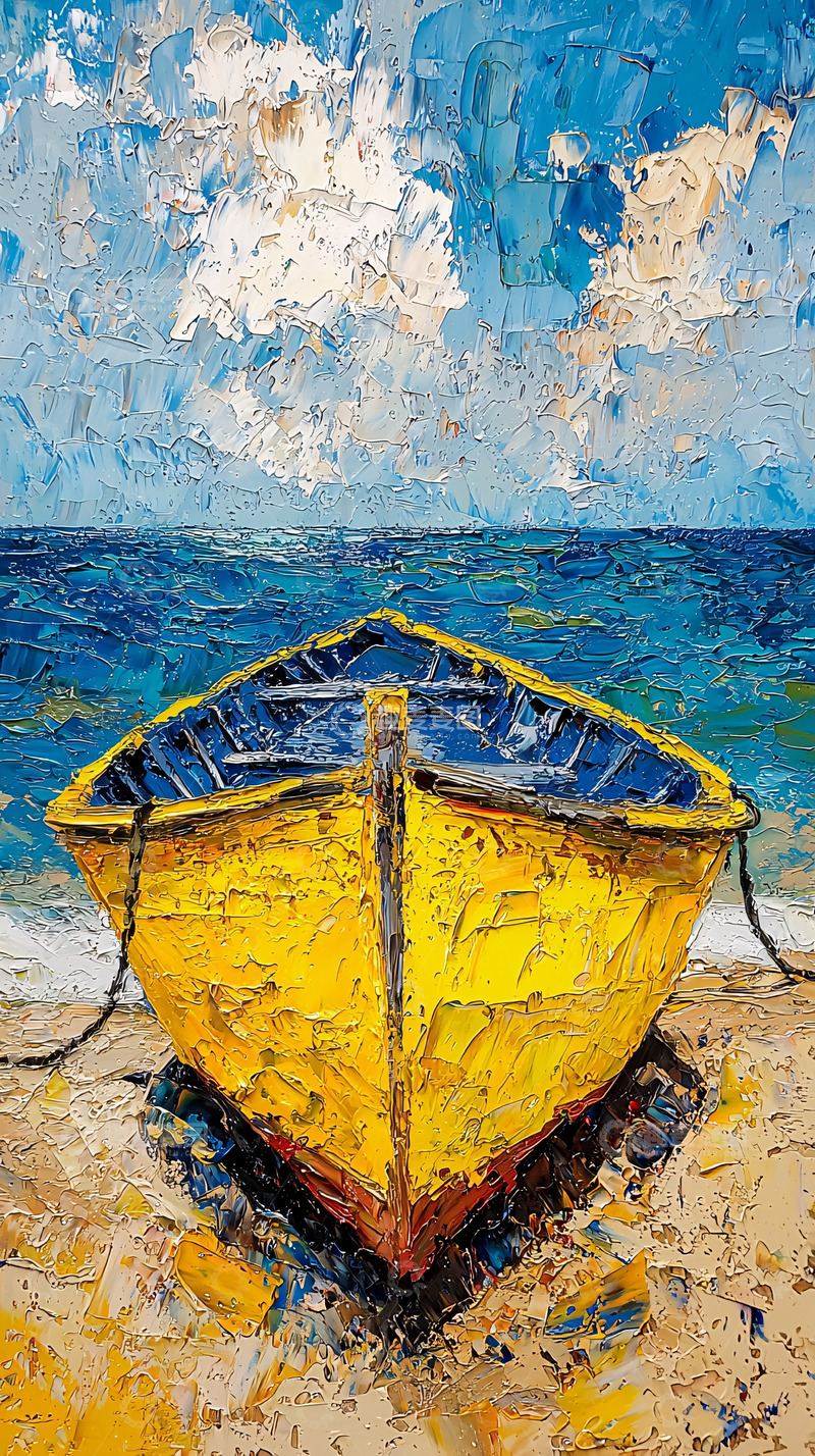 高清大图下载【趣麦麦图】黄色小船