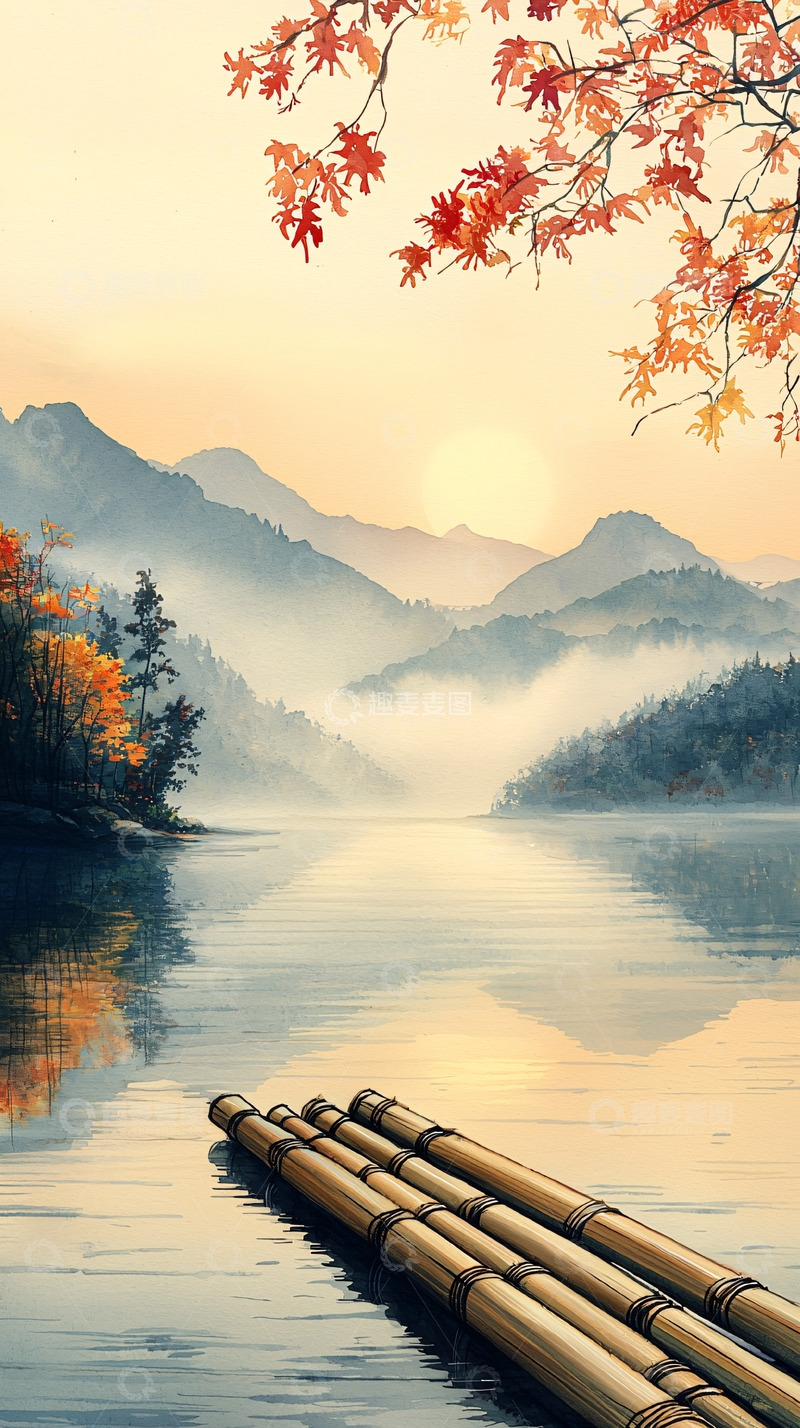 高清大图下载【趣麦麦图】水墨山水唯美意境