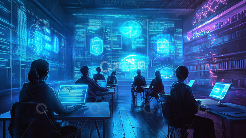 高清大图下载【趣麦麦图】未来科技教室