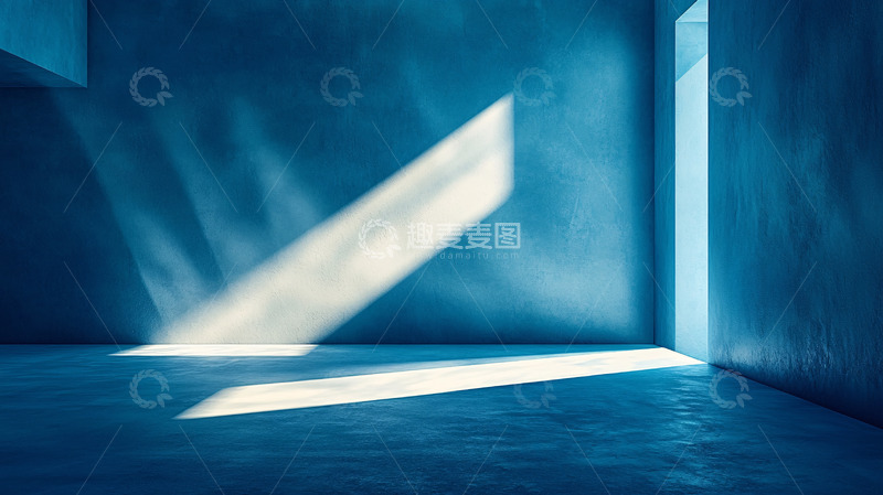 高清大图下载【趣麦麦图】蓝色房间光线