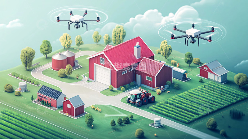 高清大图下载【趣麦麦图】无人机农业应用