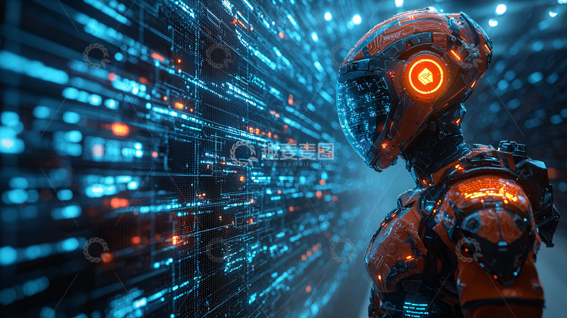 高清大图下载【趣麦麦图】未来科技感机器人