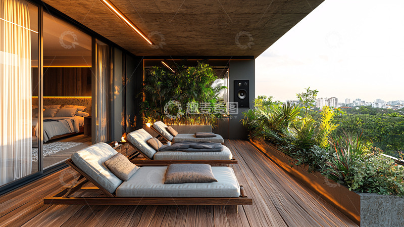 高清大图下载【趣麦麦图】现代简约阳台设计