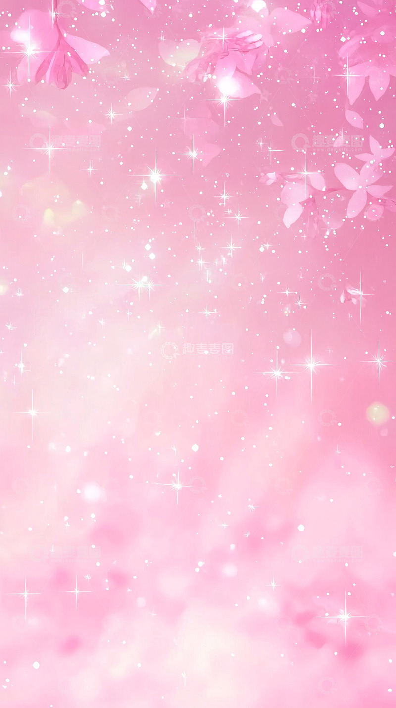 高清大图下载【趣麦麦图】粉色梦幻背景1