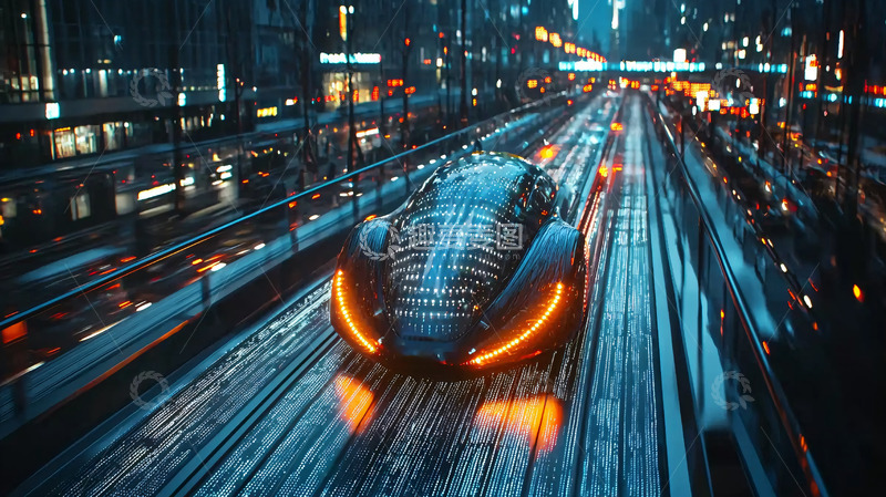 高清大图下载【趣麦麦图】未来都市赛车