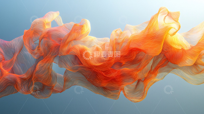 高清大图下载【趣麦麦图】橙色烟雾背景