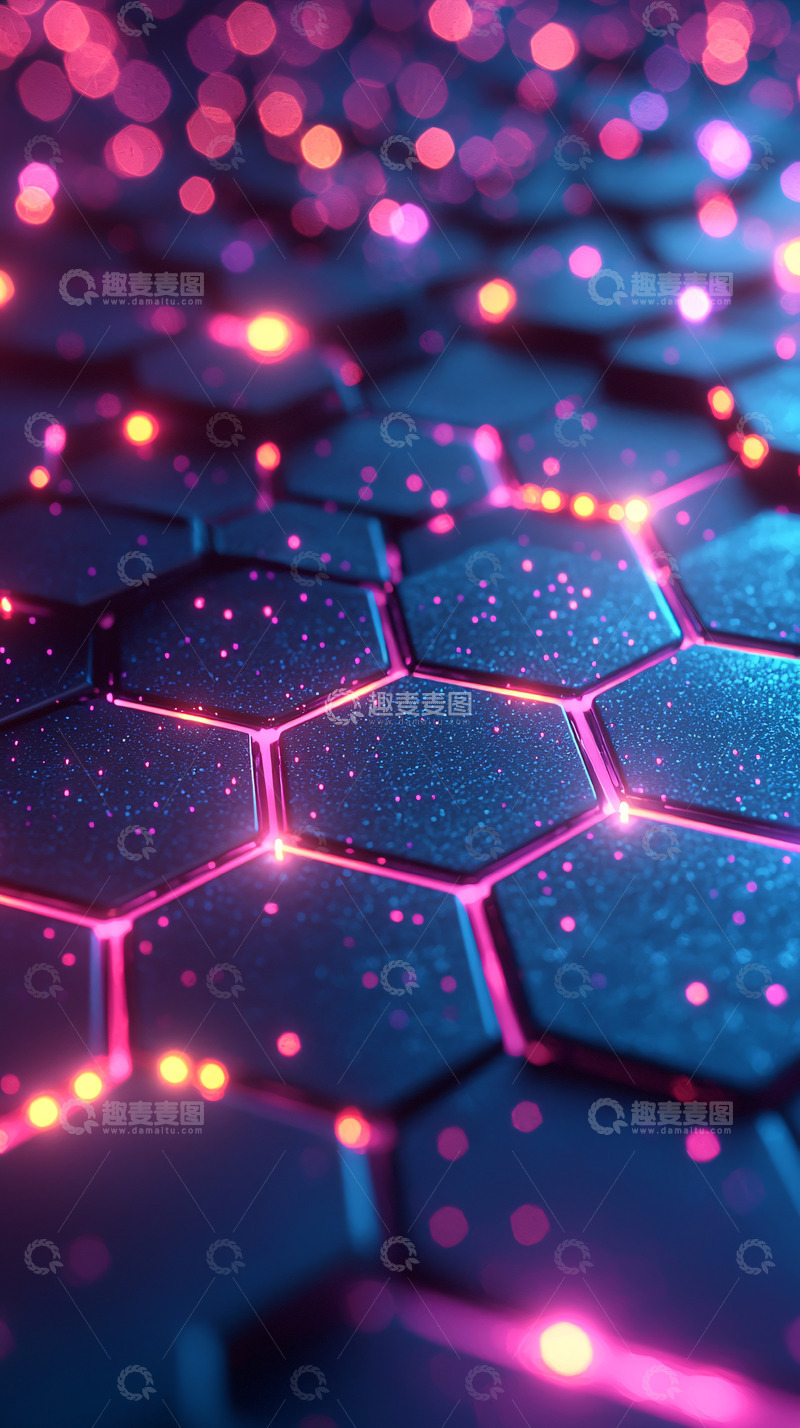 高清大图下载【趣麦麦图】抽象蜂窝结构