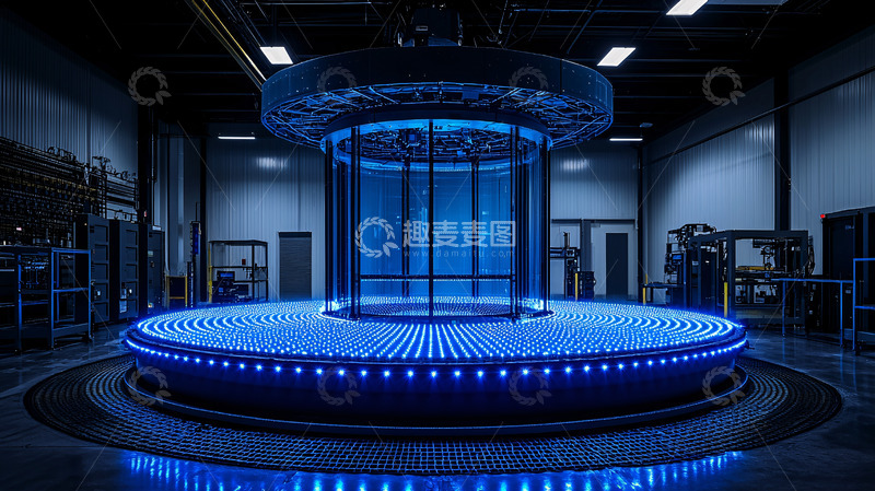 高清大图下载【趣麦麦图】蓝色圆形科技装置