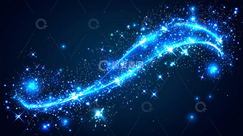 高清大图下载【趣麦麦图】蓝色粒子光效