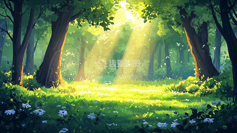 高清大图下载【趣麦麦图】阳光森林