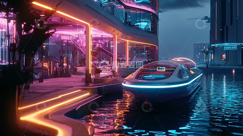高清大图下载【趣麦麦图】未来都市夜景60