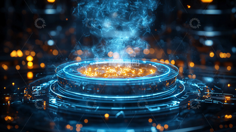 科技感蓝色能量核心