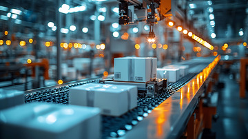 自动化生产线上的包裹