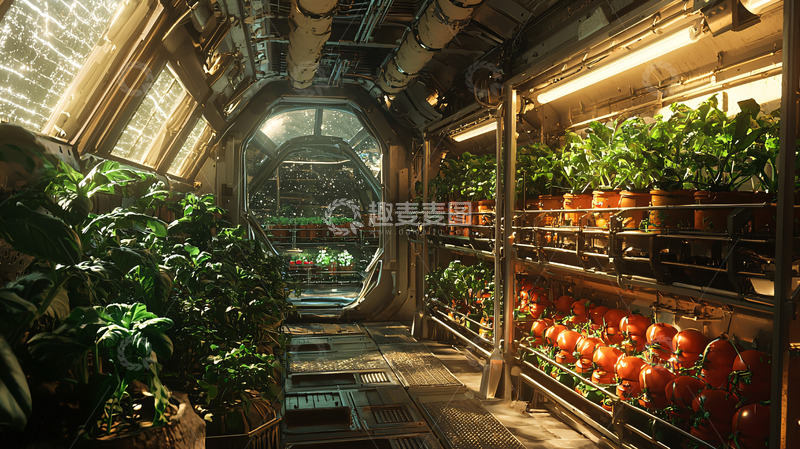 高清大图下载【趣麦麦图】太空植物种植室