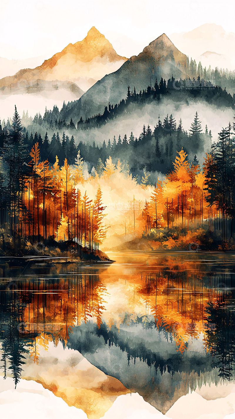 高清大图下载【趣麦麦图】水彩画