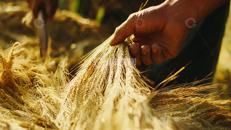 高清大图下载【趣麦麦图】手工提取黄麻纤维