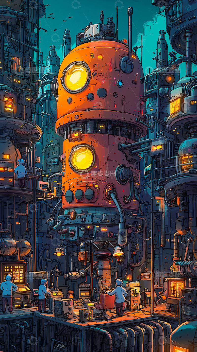 高清大图下载【趣麦麦图】未来工厂