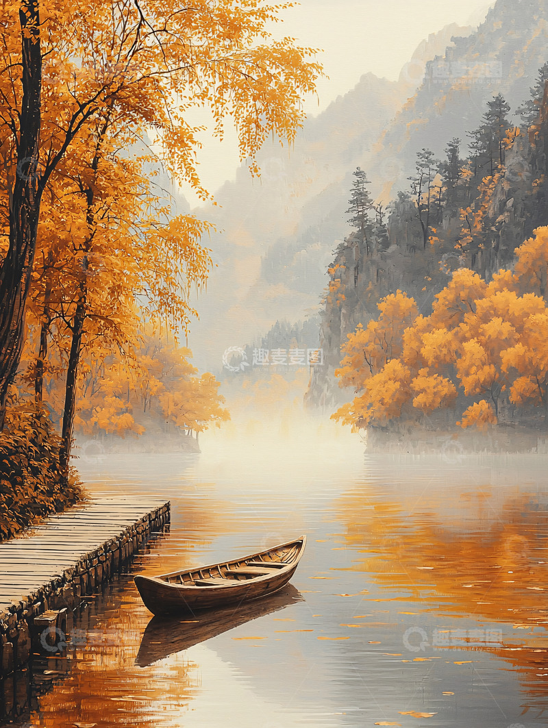 高清大图下载【趣麦麦图】秋日湖泊