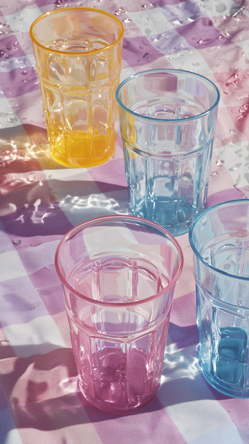 彩色透明玻璃杯