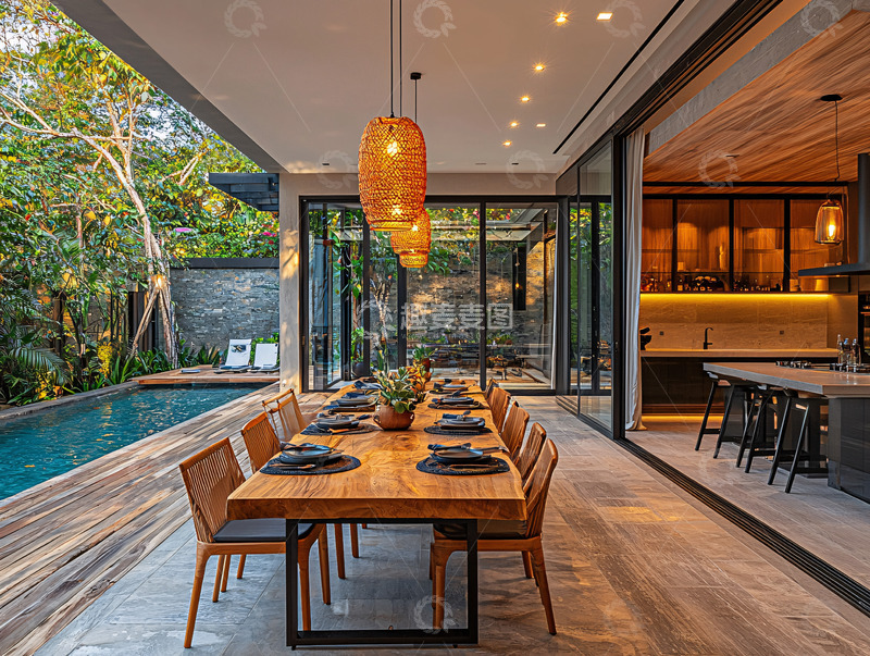 高清大图下载【趣麦麦图】现代风格户外餐厅