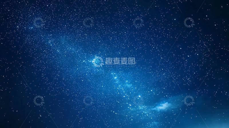 高清大图下载【趣麦麦图】深蓝色星空银河