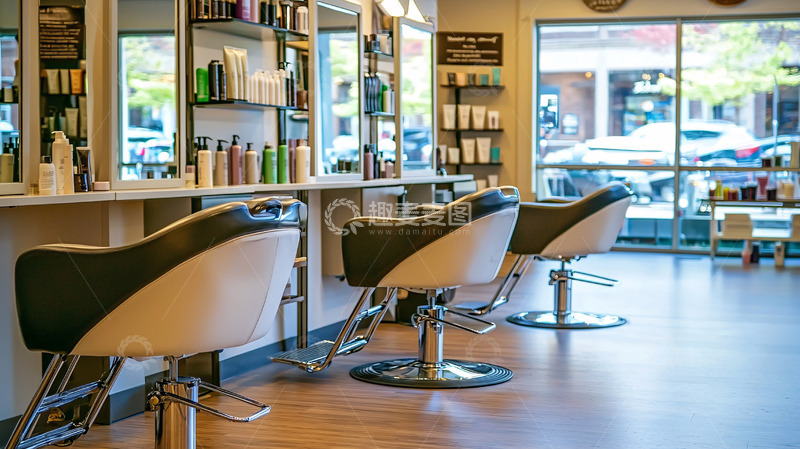 高清大图下载【趣麦麦图】理发店内部环境