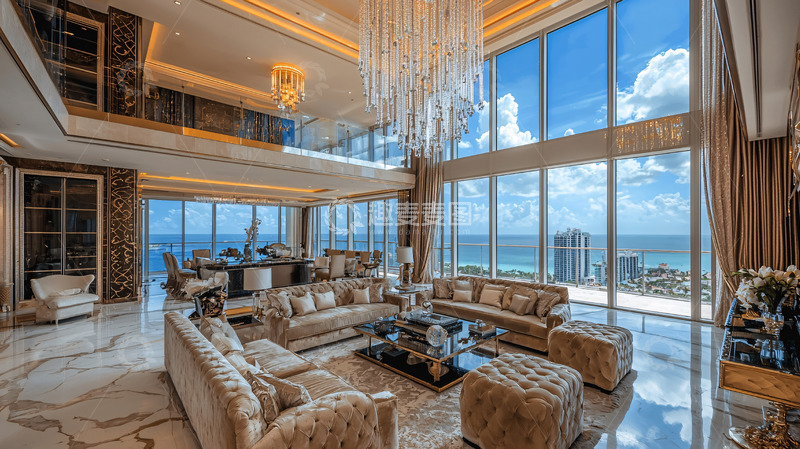 高清大图下载【趣麦麦图】奢华海景复式公寓