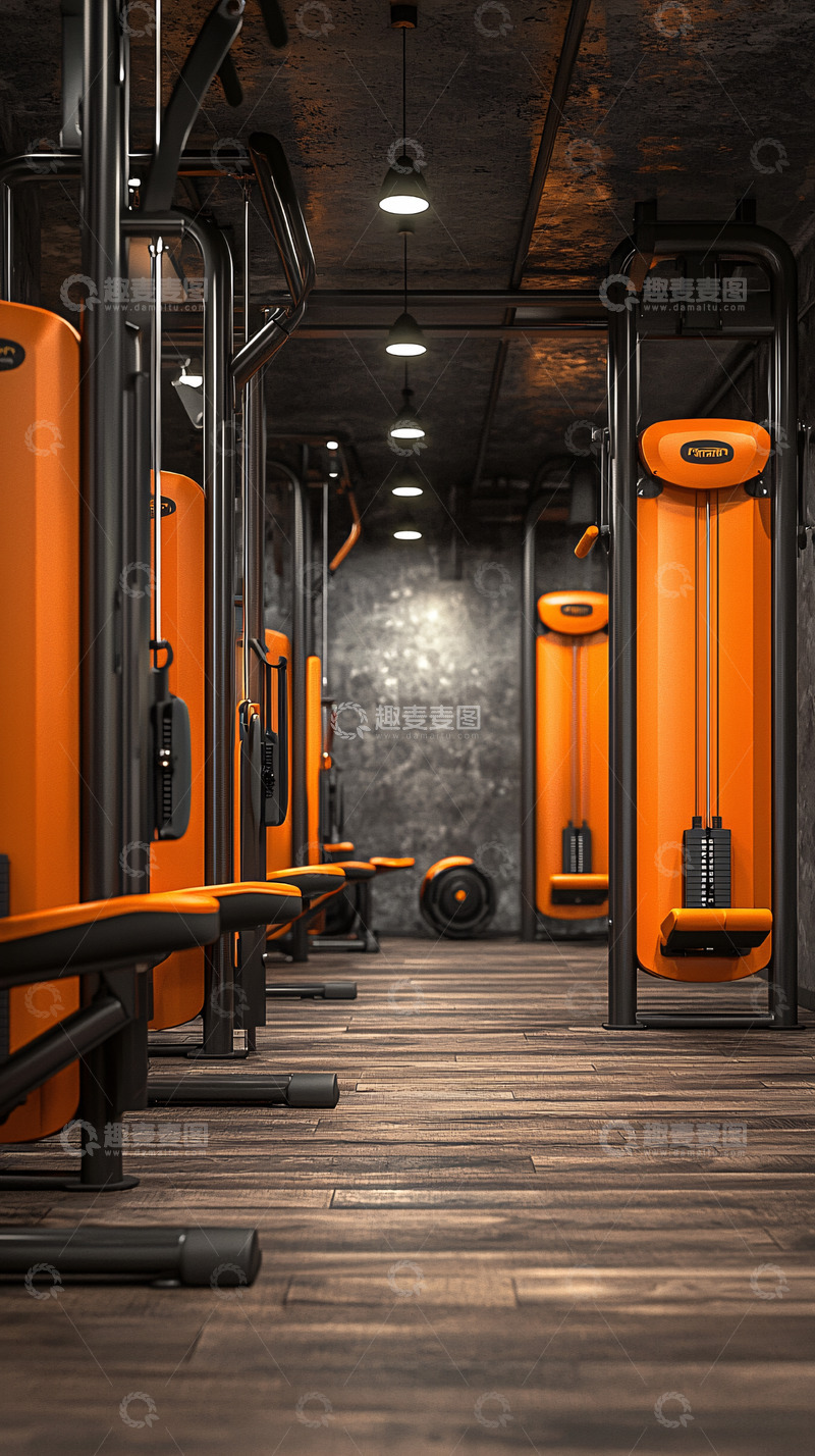高清大图下载【趣麦麦图】工业风健身房