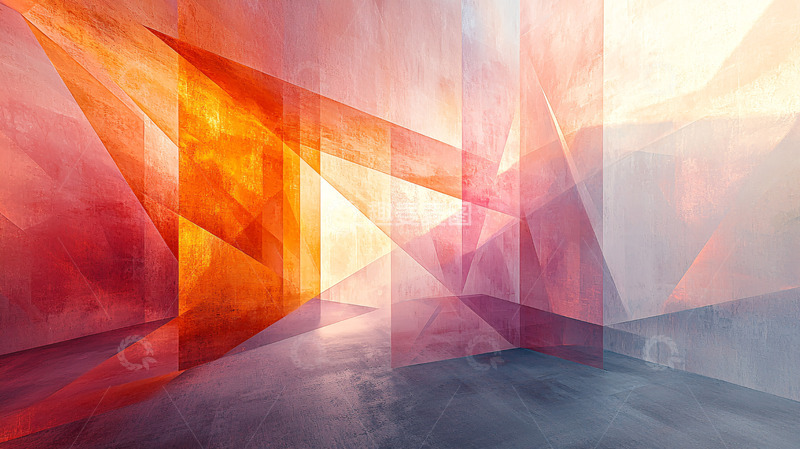 高清大图下载【趣麦麦图】抽象几何空间