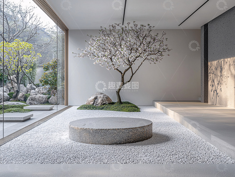 高清大图下载【趣麦麦图】极简日式庭院设计