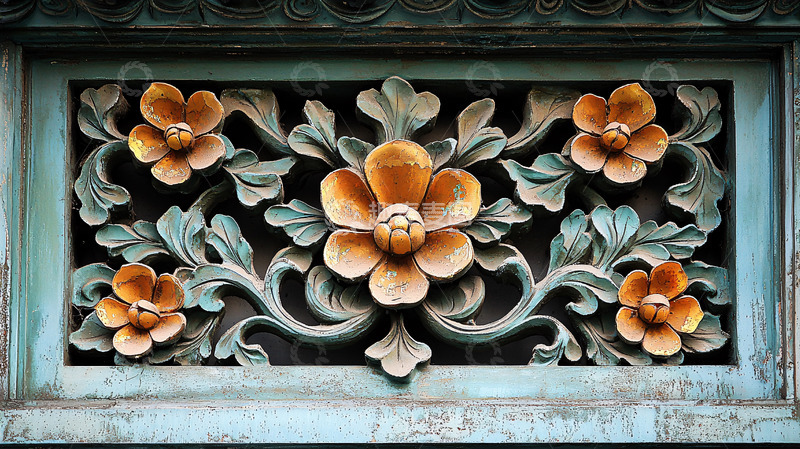 高清大图下载【趣麦麦图】中式木雕花纹