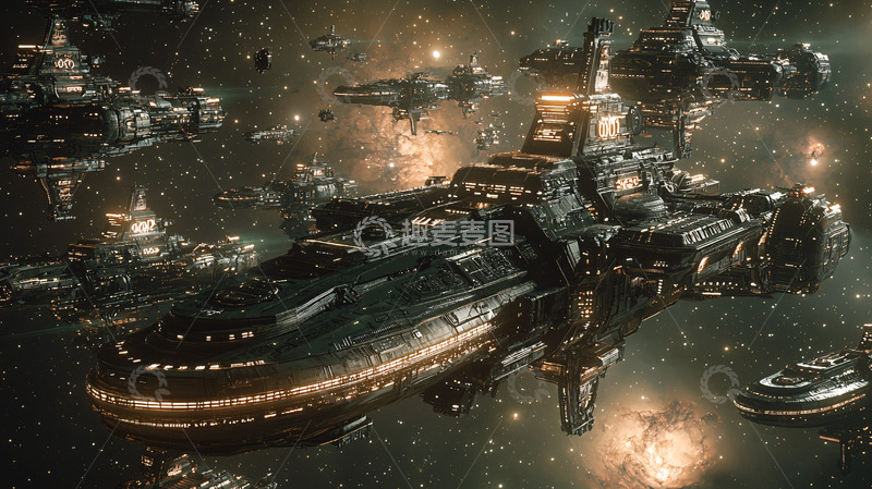 高清大图下载【趣麦麦图】宇宙飞船太空大战
