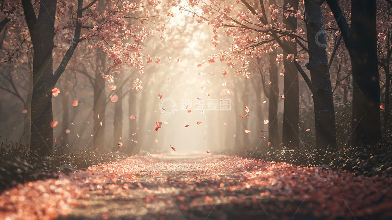 高清大图下载【趣麦麦图】光影森林小路