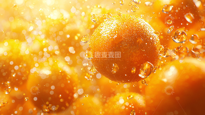 高清大图下载【趣麦麦图】橙子水花
